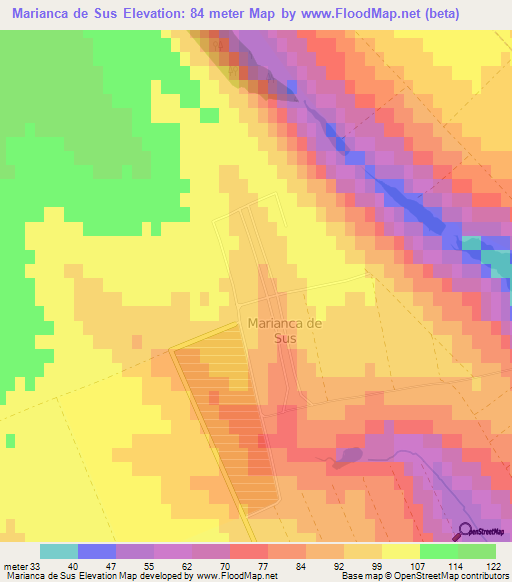 Marianca de Sus,Moldova Elevation Map