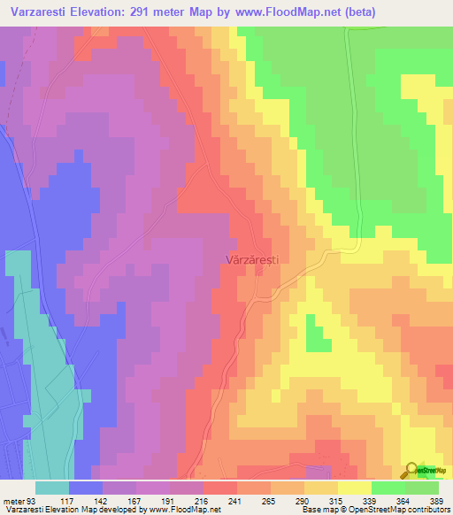 Varzaresti,Moldova Elevation Map