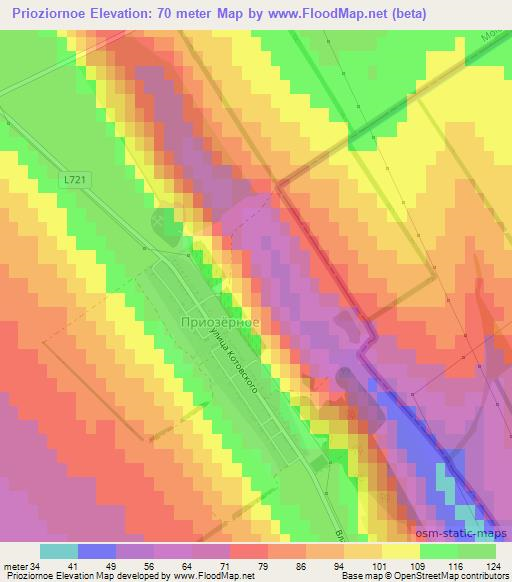 Prioziornoe,Moldova Elevation Map