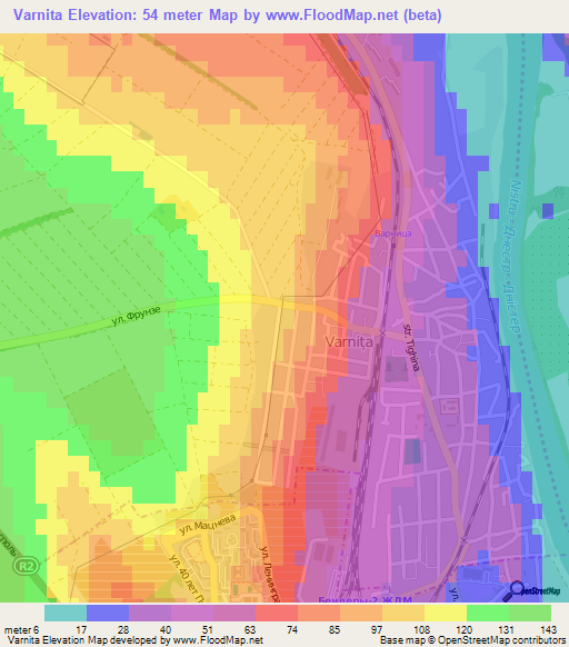 Varnita,Moldova Elevation Map