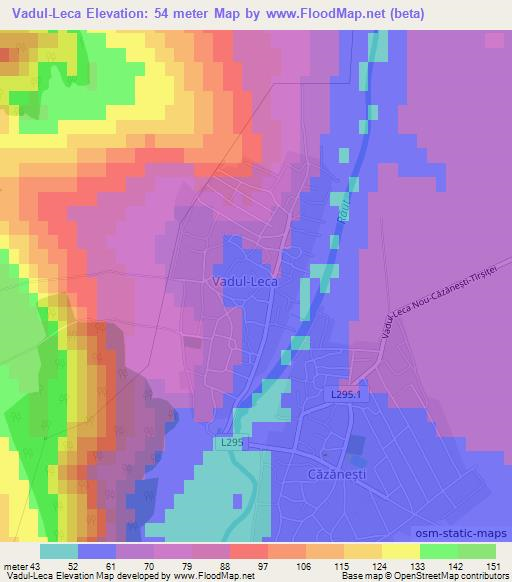 Vadul-Leca,Moldova Elevation Map