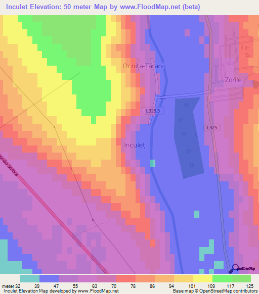 Inculet,Moldova Elevation Map