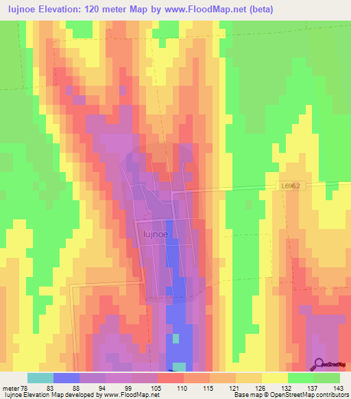 Iujnoe,Moldova Elevation Map