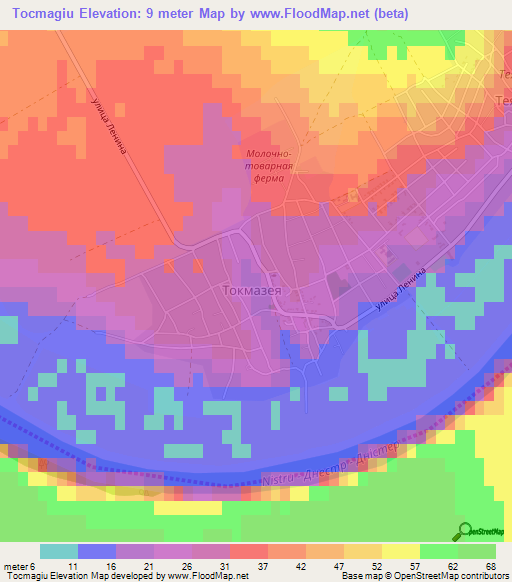 Tocmagiu,Moldova Elevation Map