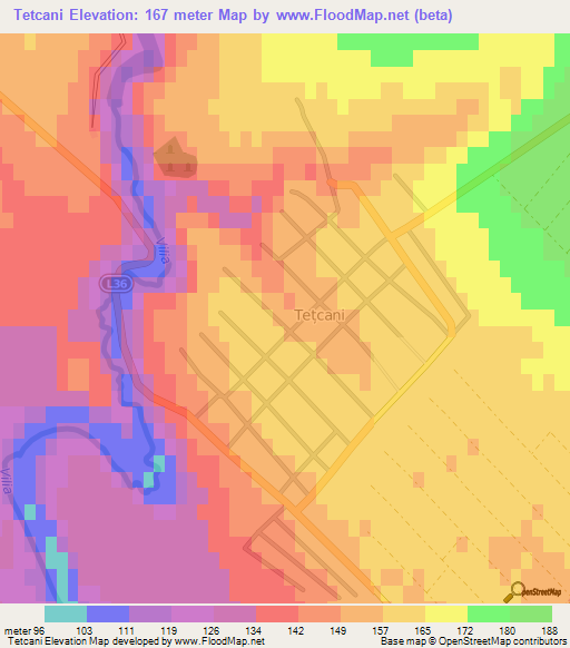 Tetcani,Moldova Elevation Map