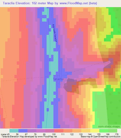 Taraclia,Moldova Elevation Map