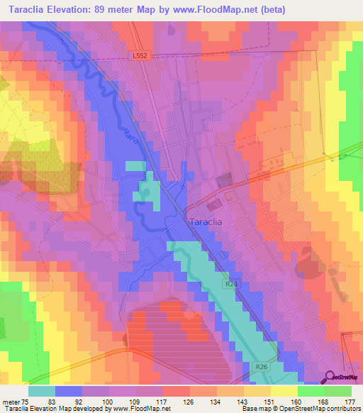 Taraclia,Moldova Elevation Map