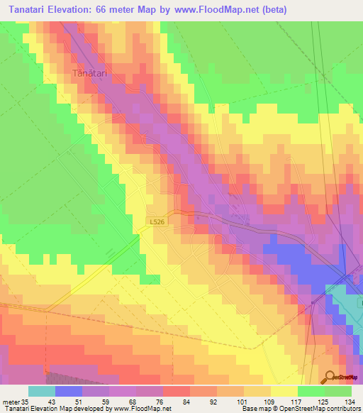 Tanatari,Moldova Elevation Map