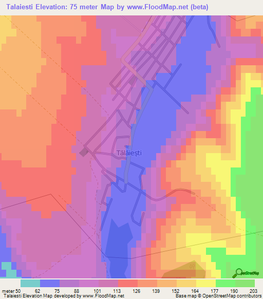 Talaiesti,Moldova Elevation Map