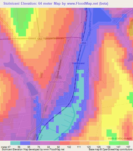 Stolniceni,Moldova Elevation Map