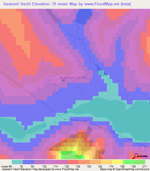 Iezarenii Vechi,Moldova Elevation Map