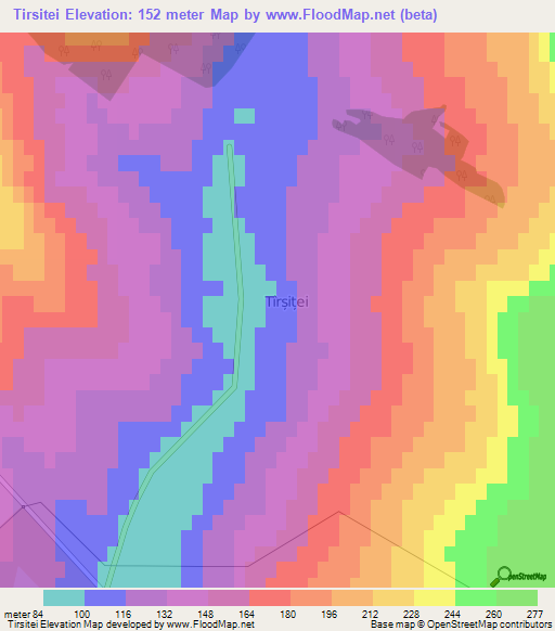 Tirsitei,Moldova Elevation Map