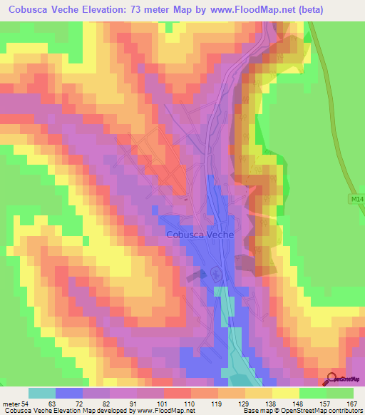 Cobusca Veche,Moldova Elevation Map