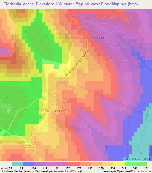 Floritoaia Veche,Moldova Elevation Map