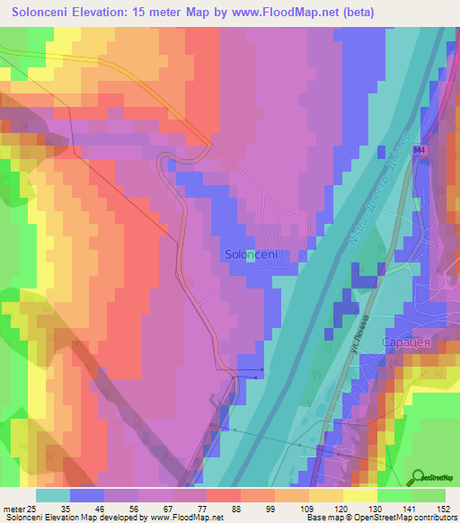 Solonceni,Moldova Elevation Map