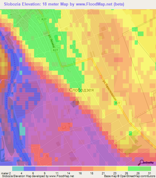 Slobozia,Moldova Elevation Map