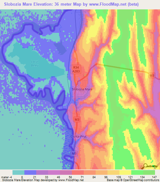 Slobozia Mare,Moldova Elevation Map