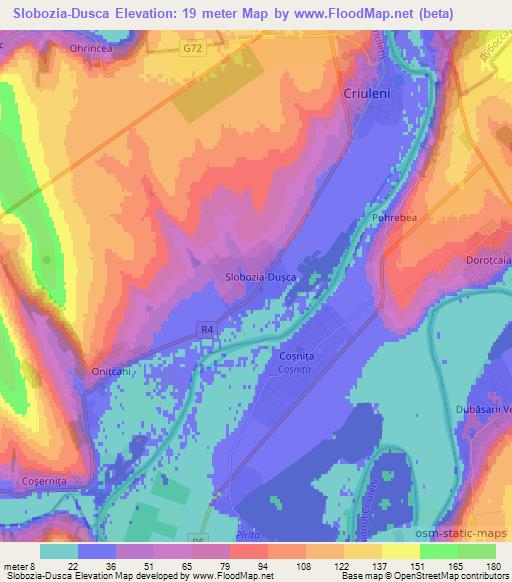Slobozia-Dusca,Moldova Elevation Map