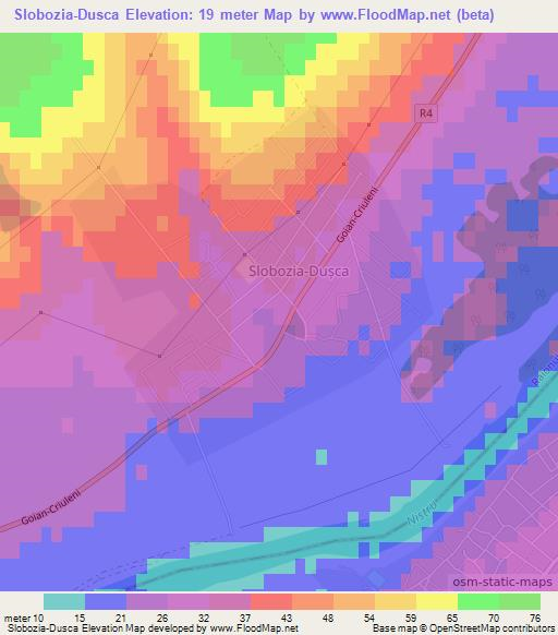 Slobozia-Dusca,Moldova Elevation Map