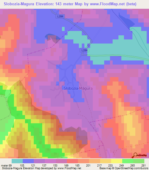 Slobozia-Magura,Moldova Elevation Map