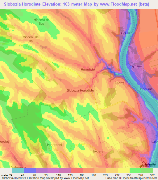 Slobozia-Horodiste,Moldova Elevation Map