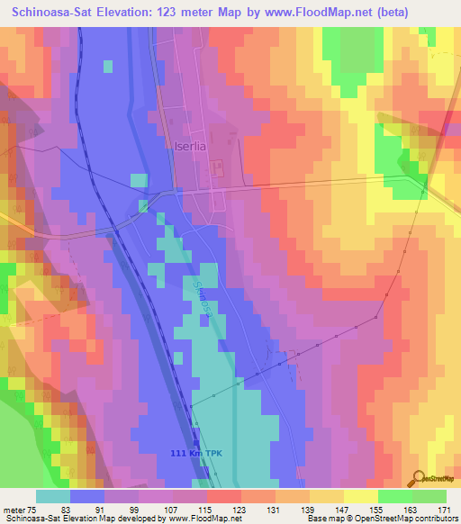 Schinoasa-Sat,Moldova Elevation Map