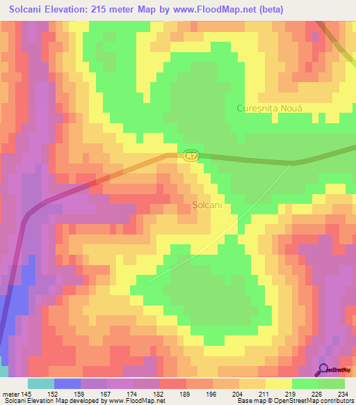 Solcani,Moldova Elevation Map