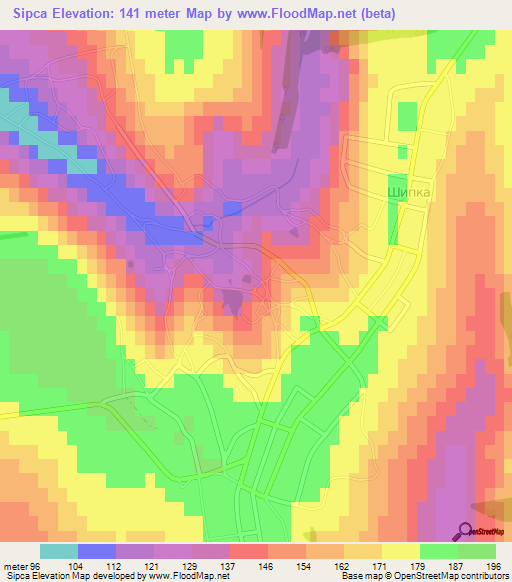 Sipca,Moldova Elevation Map