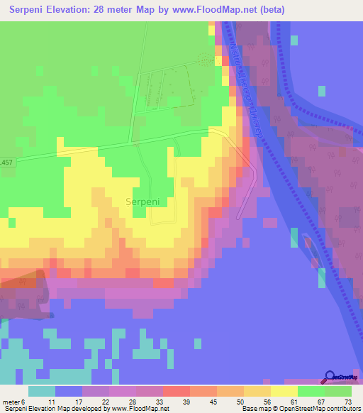 Serpeni,Moldova Elevation Map