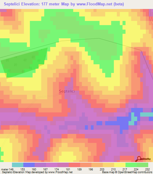 Septelici,Moldova Elevation Map