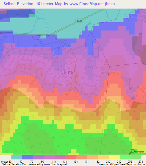 Seliste,Moldova Elevation Map