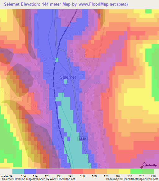 Selemet,Moldova Elevation Map