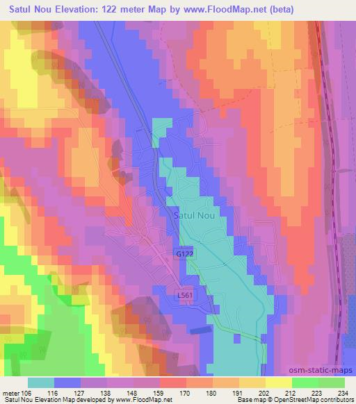 Satul Nou,Moldova Elevation Map