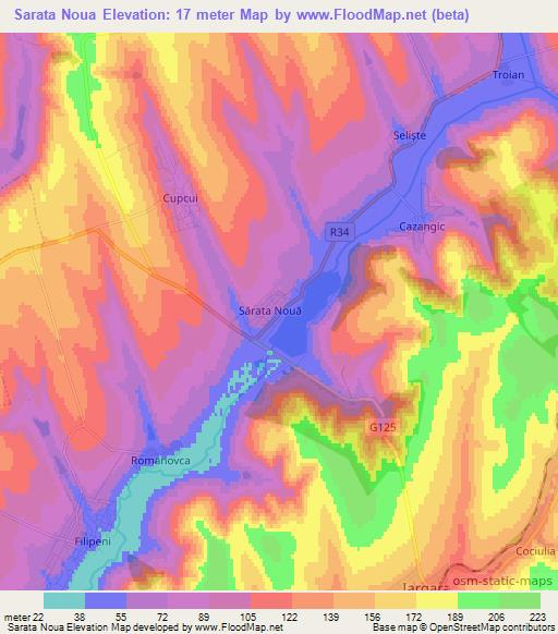 Sarata Noua,Moldova Elevation Map