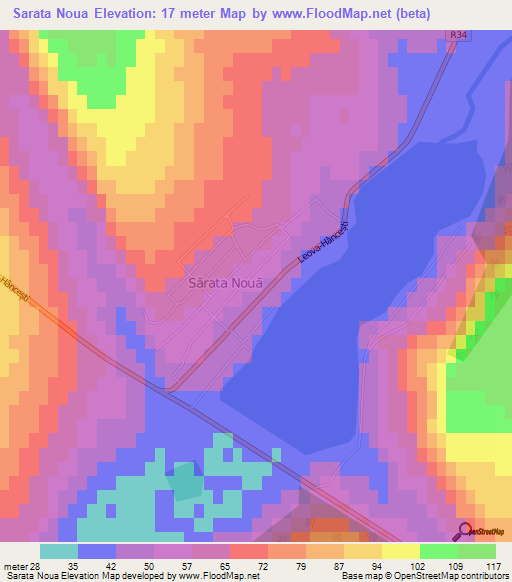 Sarata Noua,Moldova Elevation Map