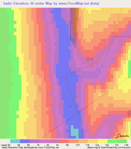 Sadic,Moldova Elevation Map