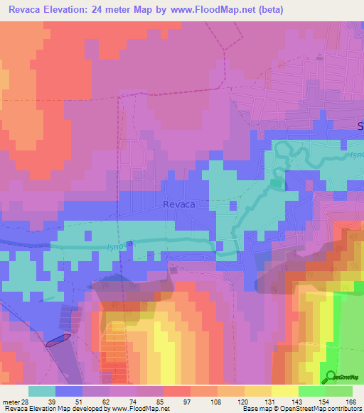 Revaca,Moldova Elevation Map