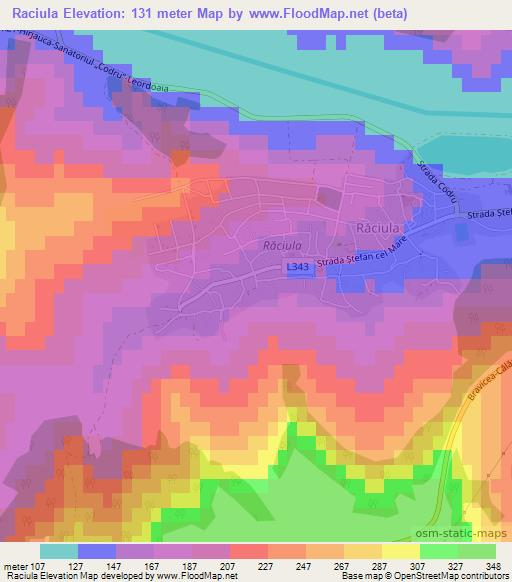 Raciula,Moldova Elevation Map