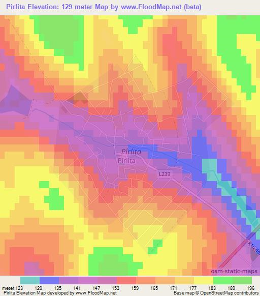 Pirlita,Moldova Elevation Map