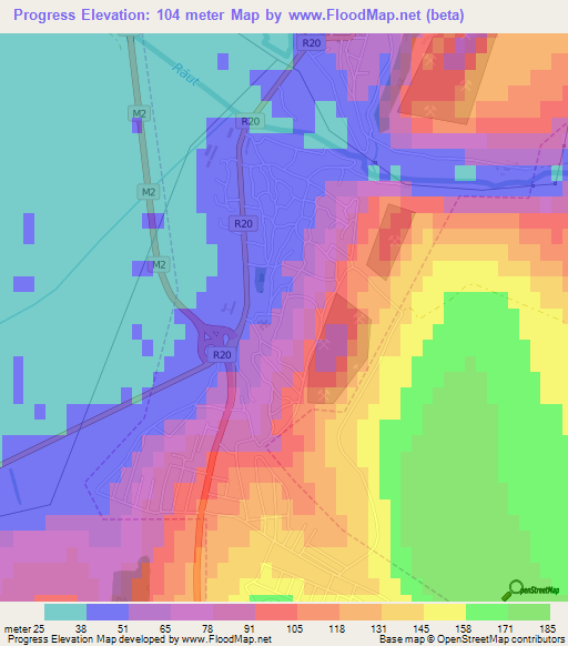 Progress,Moldova Elevation Map