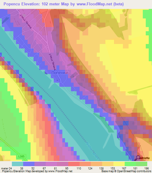 Popencu,Moldova Elevation Map