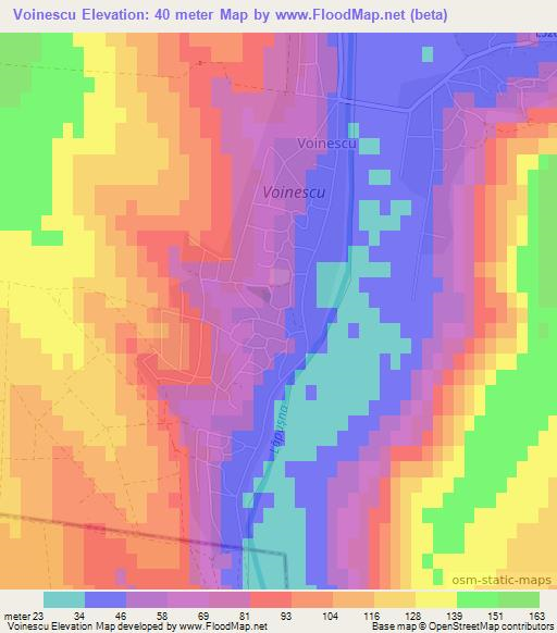 Voinescu,Moldova Elevation Map