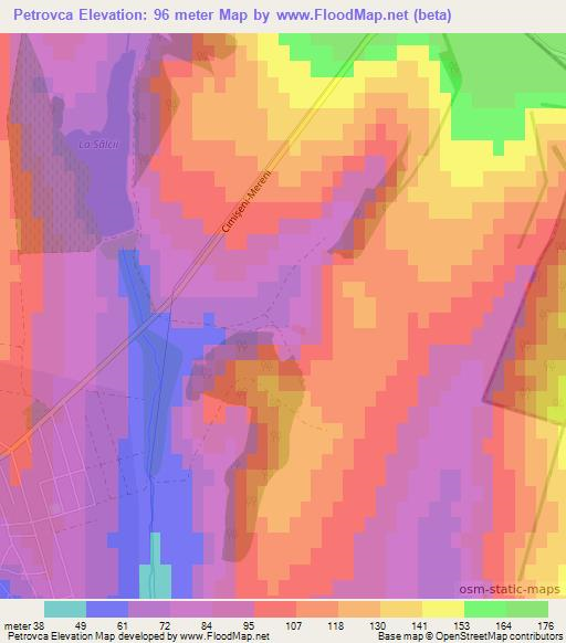 Petrovca,Moldova Elevation Map