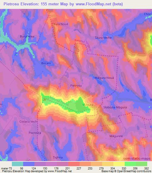 Pietrosu,Moldova Elevation Map