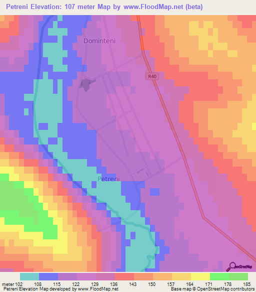 Petreni,Moldova Elevation Map