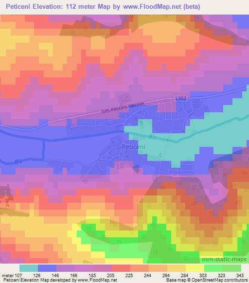 Peticeni,Moldova Elevation Map