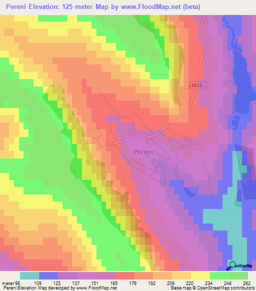 Pereni,Moldova Elevation Map