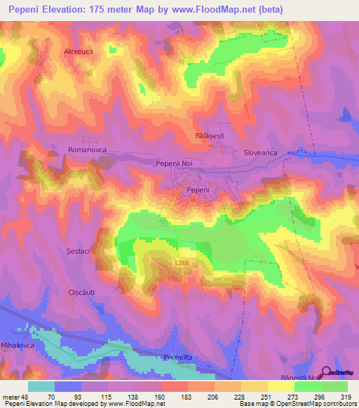 Pepeni,Moldova Elevation Map