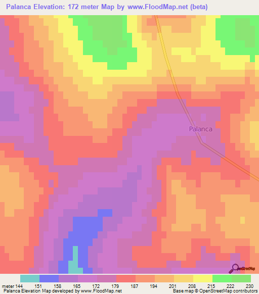 Palanca,Moldova Elevation Map