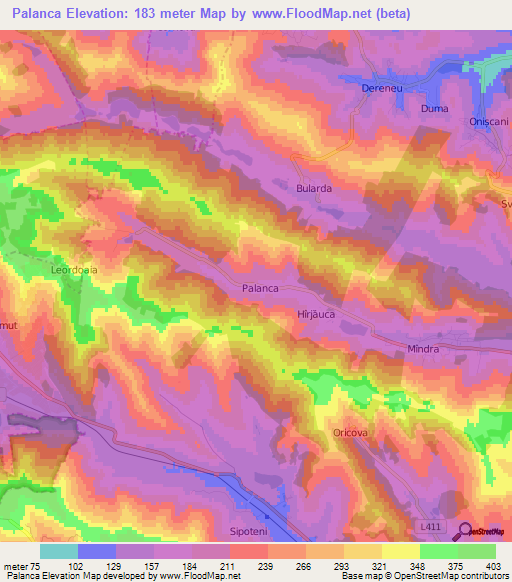 Palanca,Moldova Elevation Map